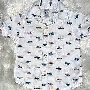 Carter’s Boys Boat Button Shirt Size 12 Months